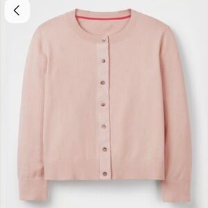 Boden cropped 3/4 sleeve cardigan soft pink size XS